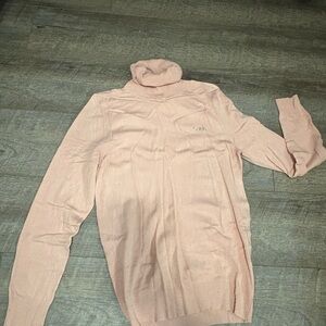 Calvin Klein Soft Pink Turtleneck Sweater